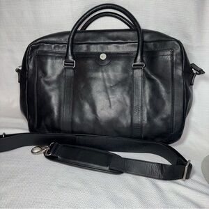 Levenger Men’s Black Leather Briefcase Executive, Entrepreneur